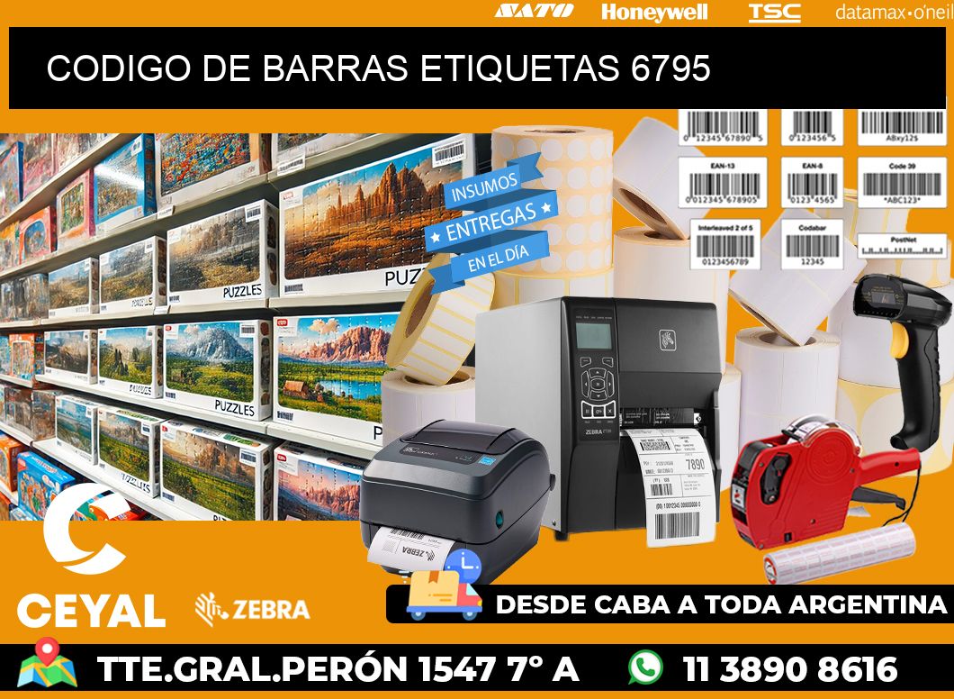 CODIGO DE BARRAS ETIQUETAS 6795