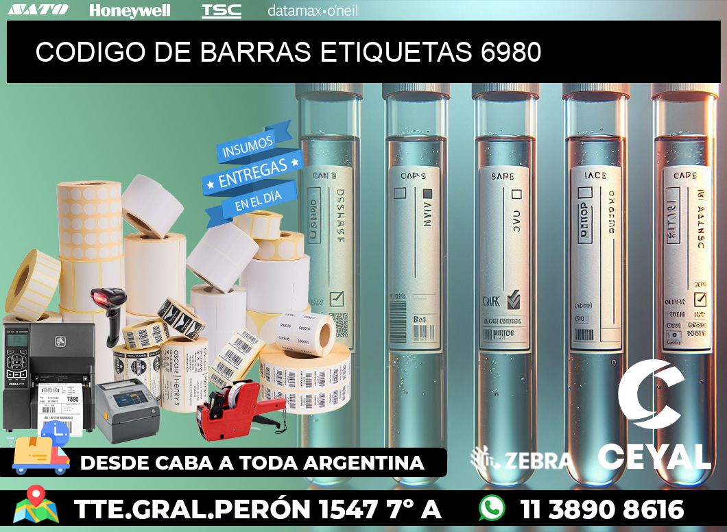 CODIGO DE BARRAS ETIQUETAS 6980