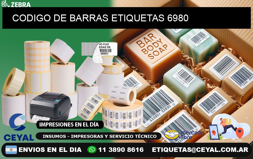 CODIGO DE BARRAS ETIQUETAS 6980