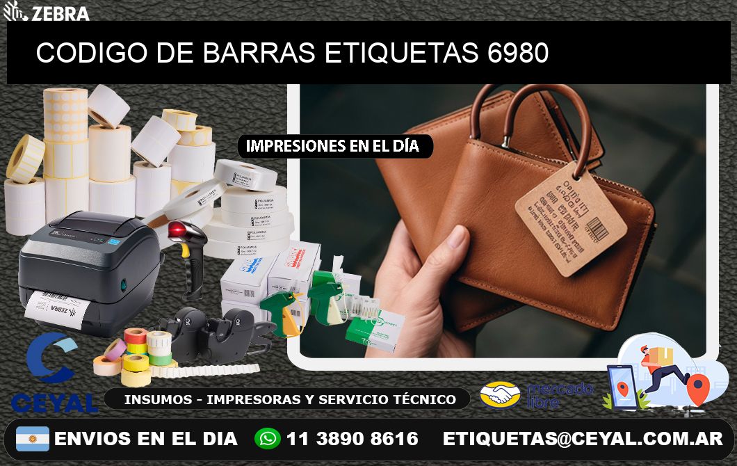 CODIGO DE BARRAS ETIQUETAS 6980