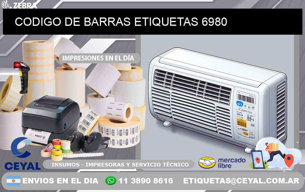 CODIGO DE BARRAS ETIQUETAS 6980