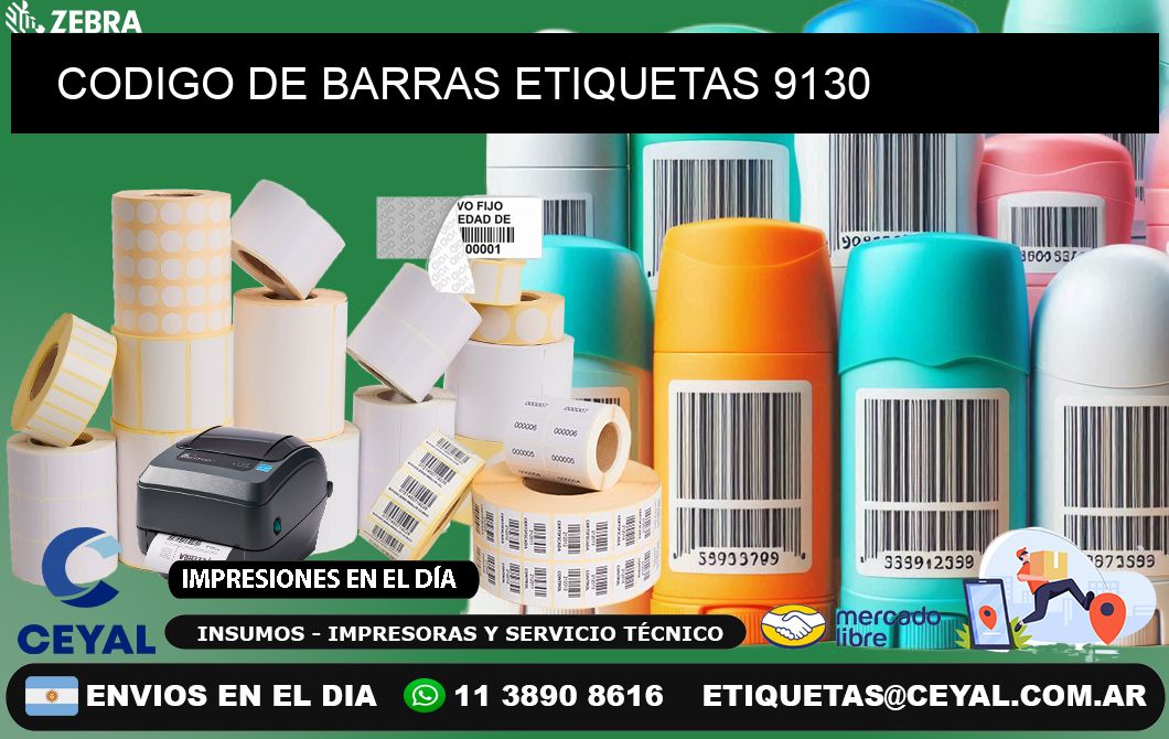 CODIGO DE BARRAS ETIQUETAS 9130