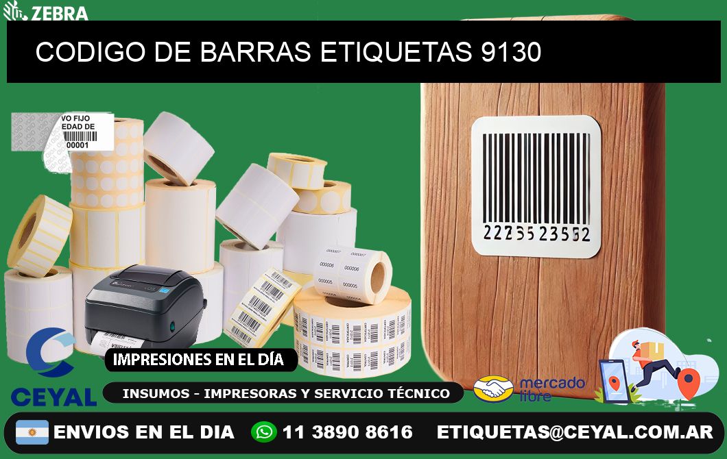 CODIGO DE BARRAS ETIQUETAS 9130