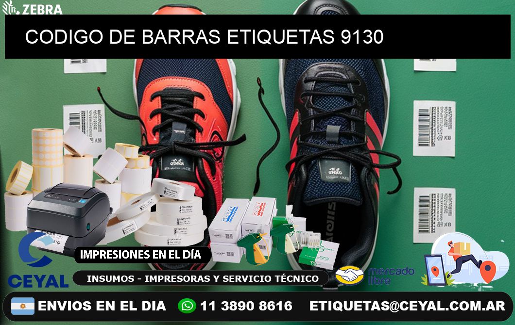 CODIGO DE BARRAS ETIQUETAS 9130