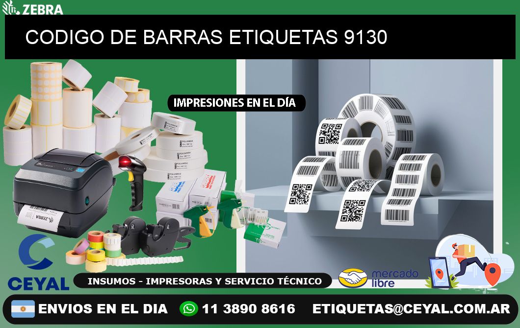 CODIGO DE BARRAS ETIQUETAS 9130