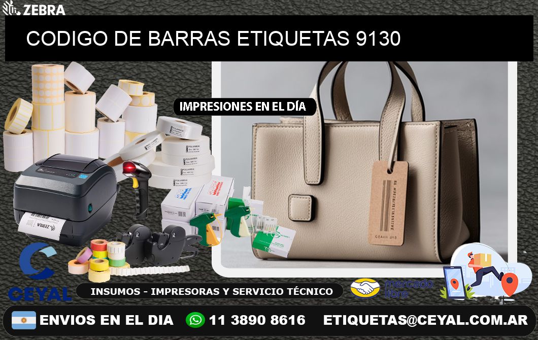 CODIGO DE BARRAS ETIQUETAS 9130