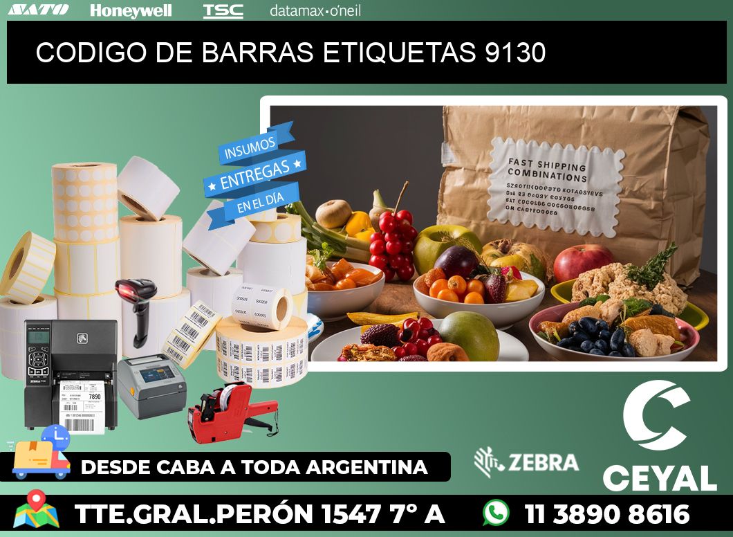 CODIGO DE BARRAS ETIQUETAS 9130