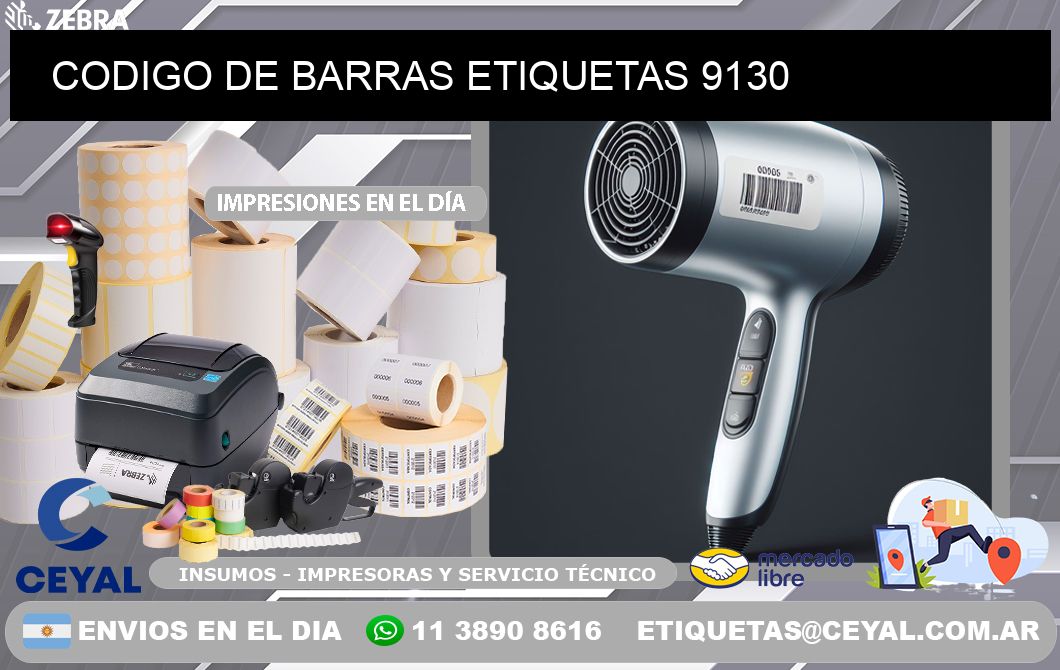 CODIGO DE BARRAS ETIQUETAS 9130