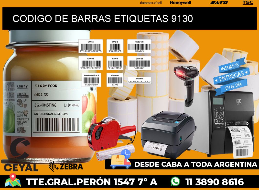 CODIGO DE BARRAS ETIQUETAS 9130