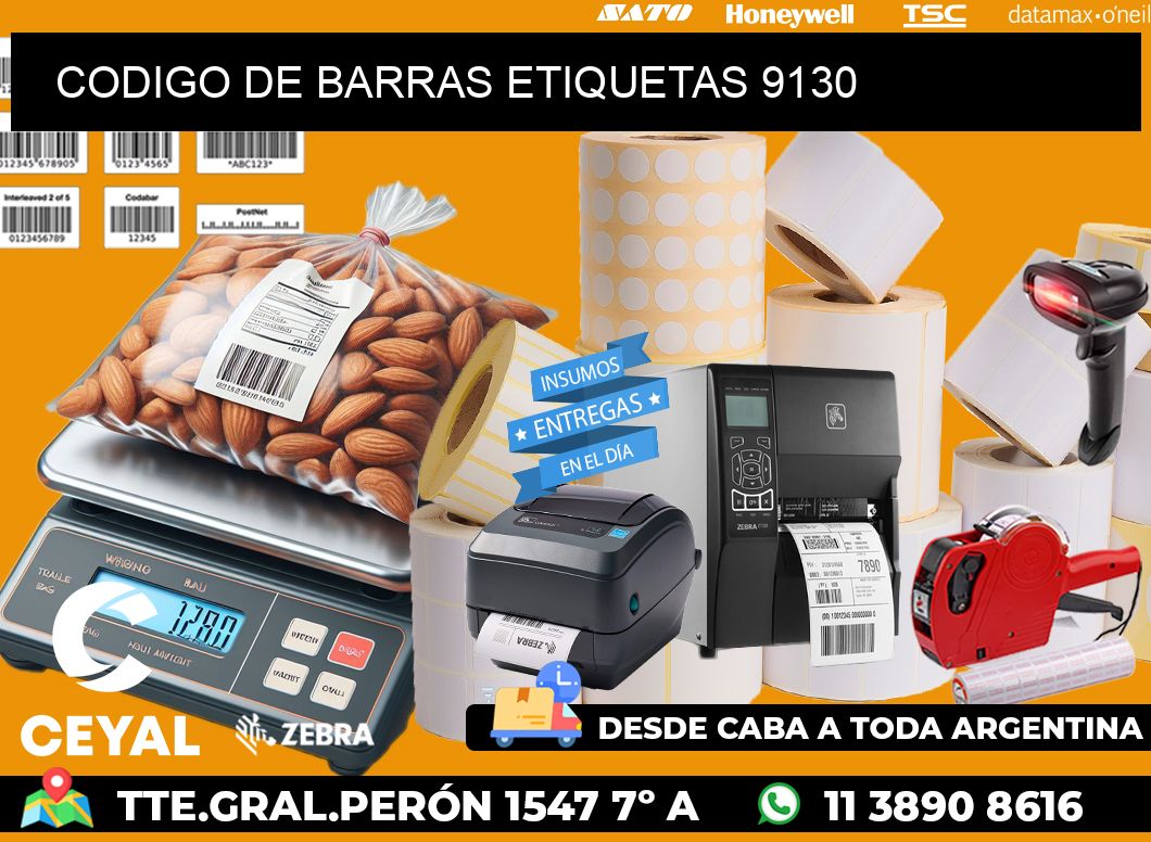 CODIGO DE BARRAS ETIQUETAS 9130