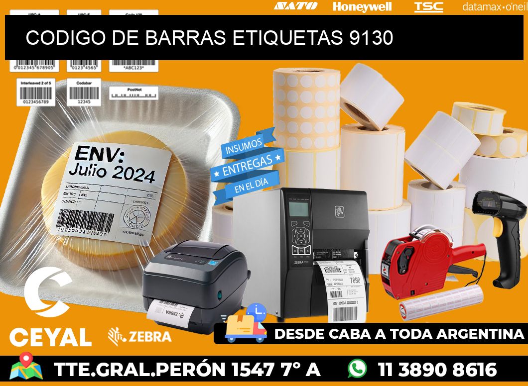 CODIGO DE BARRAS ETIQUETAS 9130