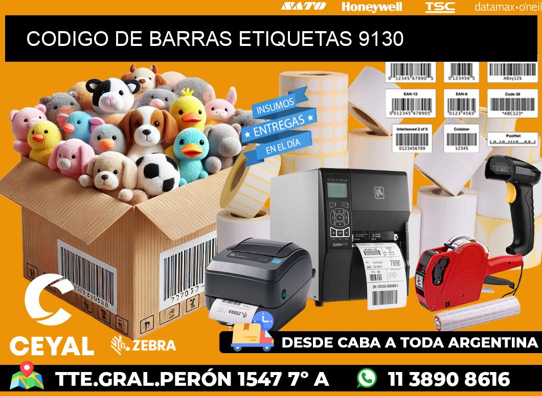 CODIGO DE BARRAS ETIQUETAS 9130