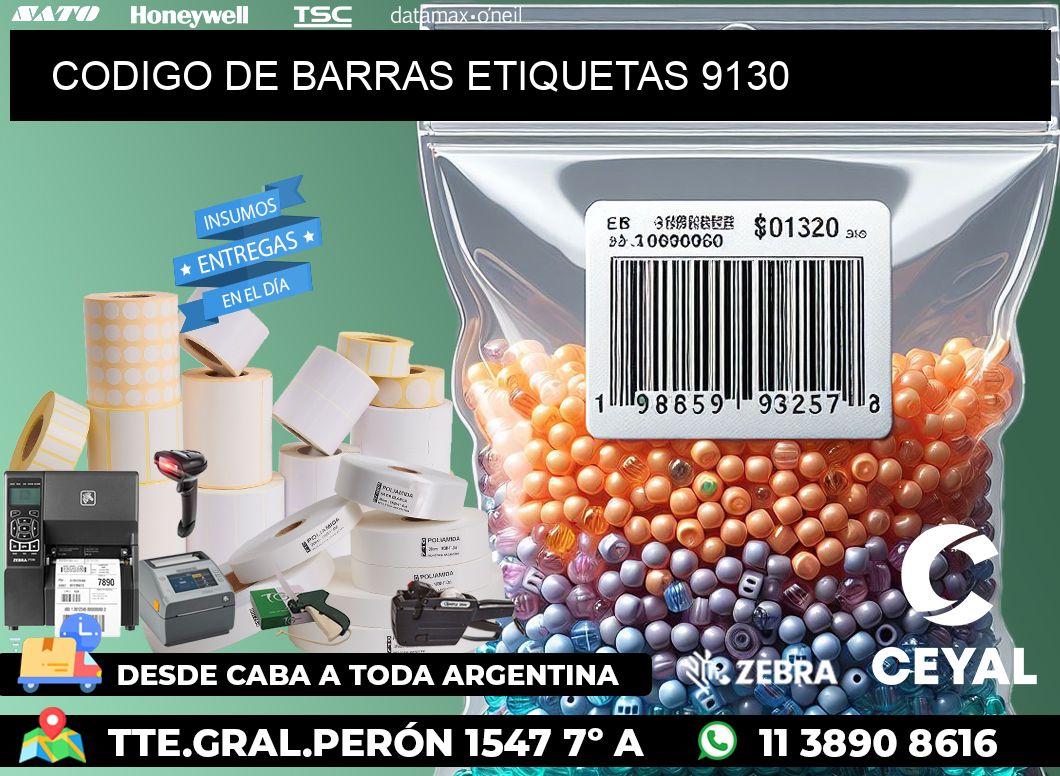 CODIGO DE BARRAS ETIQUETAS 9130