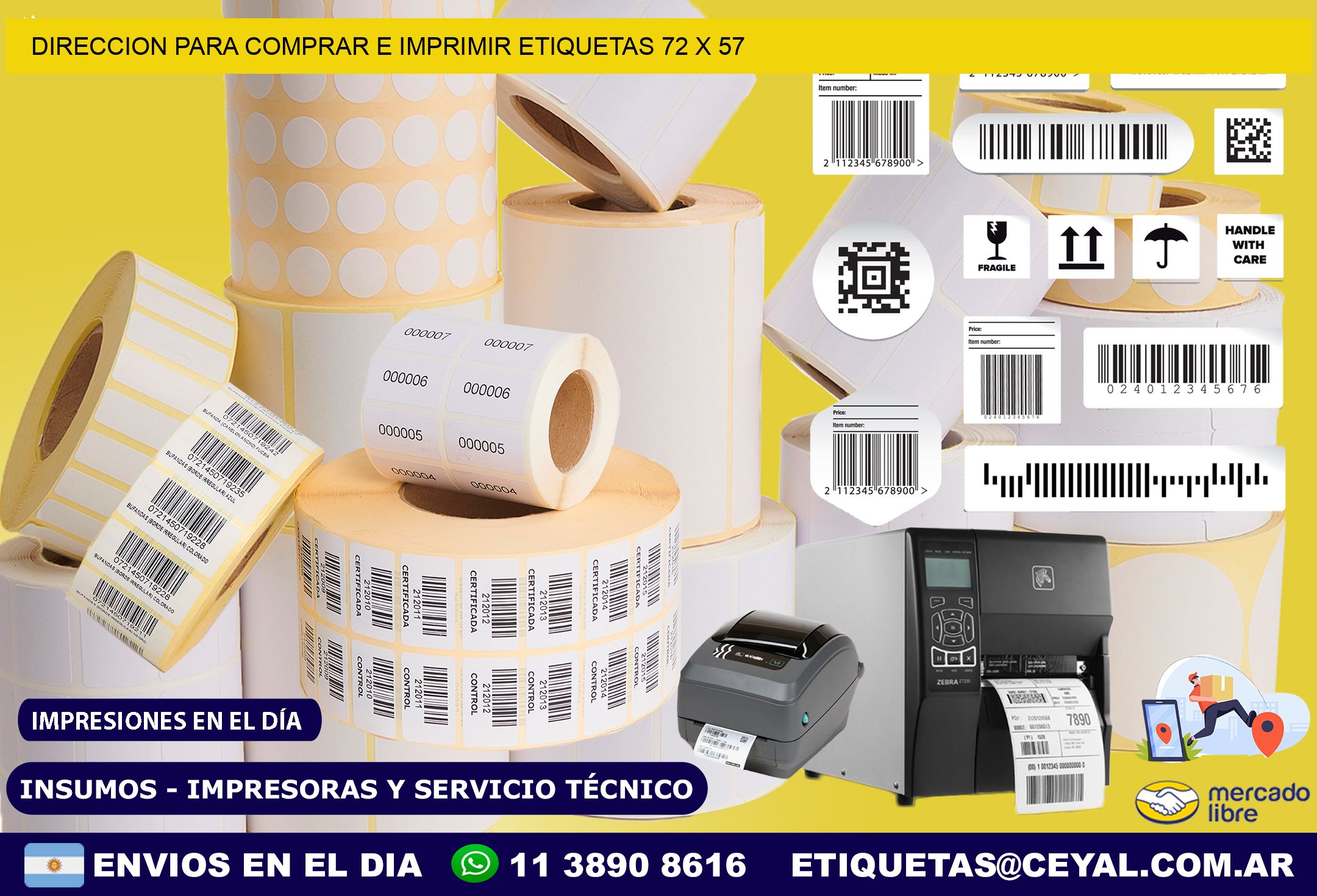 DIRECCION PARA COMPRAR E IMPRIMIR ETIQUETAS 72 x 57