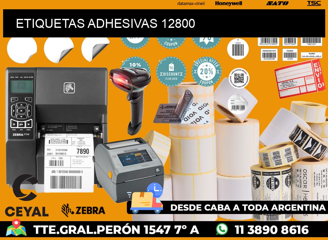 ETIQUETAS ADHESIVAS 12800