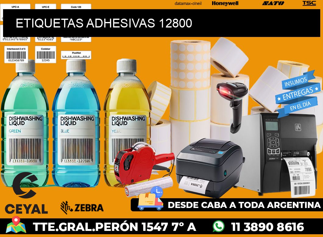 ETIQUETAS ADHESIVAS 12800