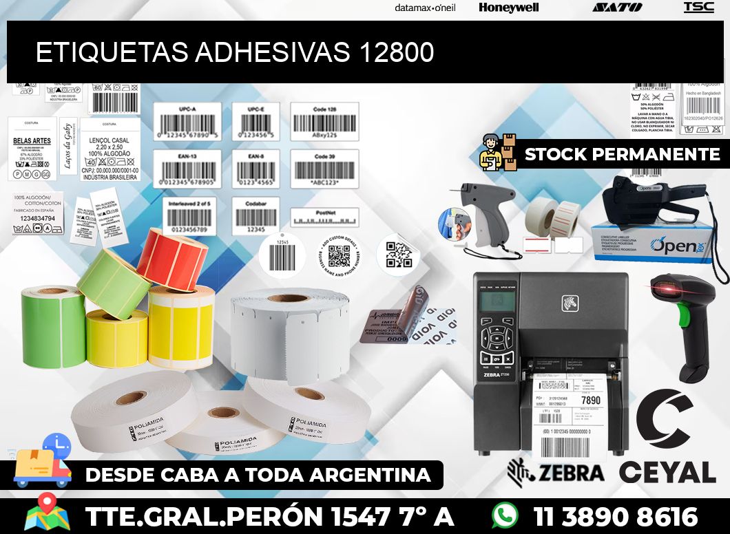 ETIQUETAS ADHESIVAS 12800