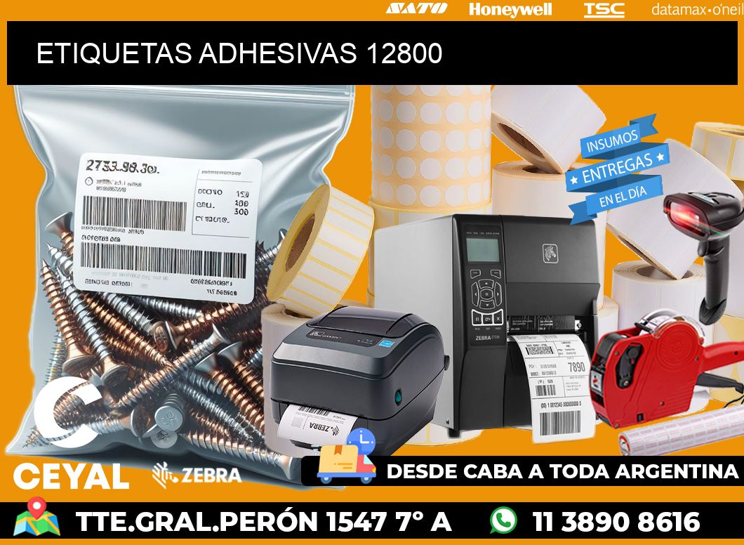 ETIQUETAS ADHESIVAS 12800