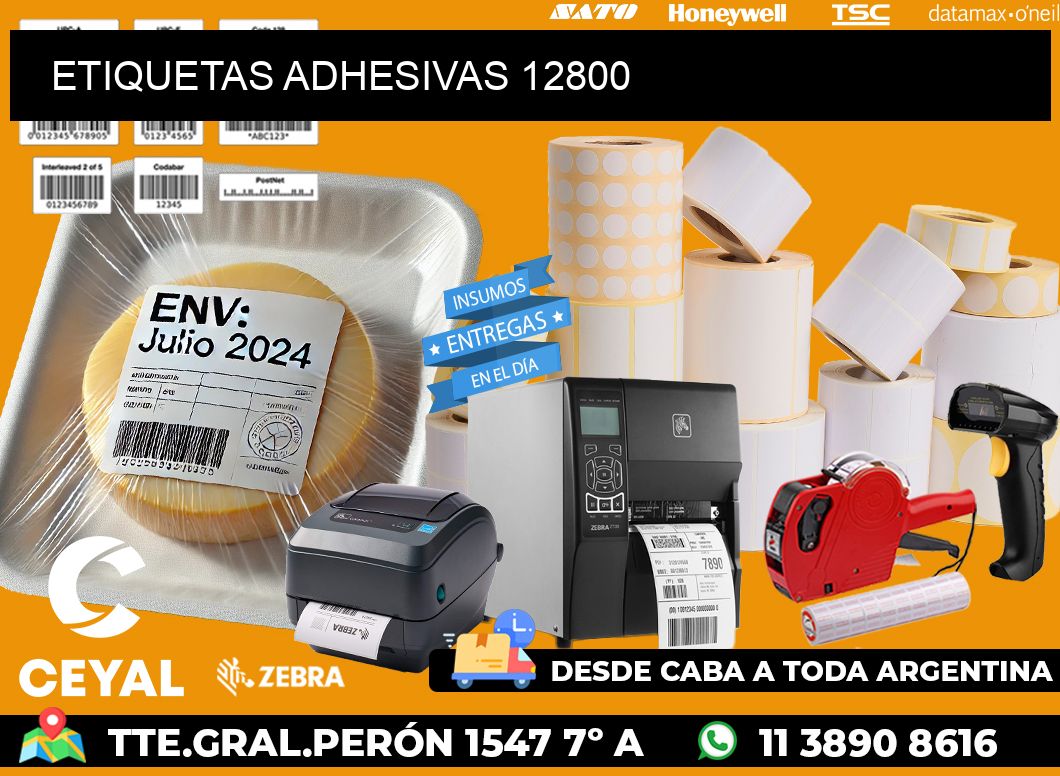 ETIQUETAS ADHESIVAS 12800