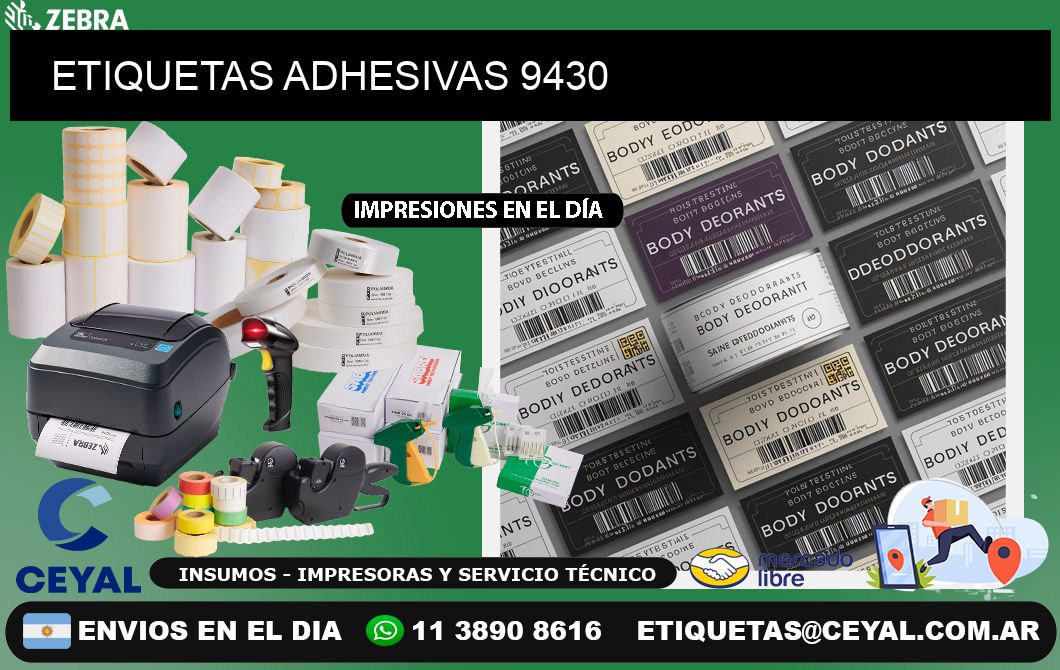 ETIQUETAS ADHESIVAS 9430