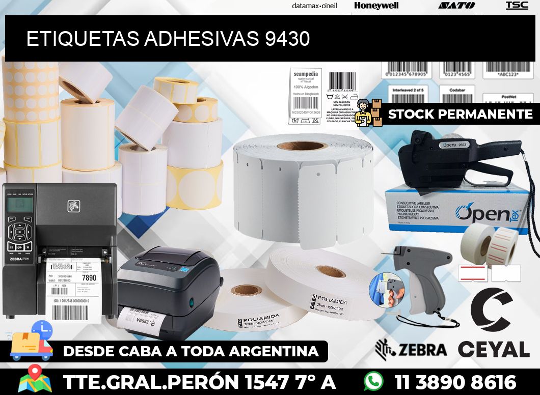 ETIQUETAS ADHESIVAS 9430