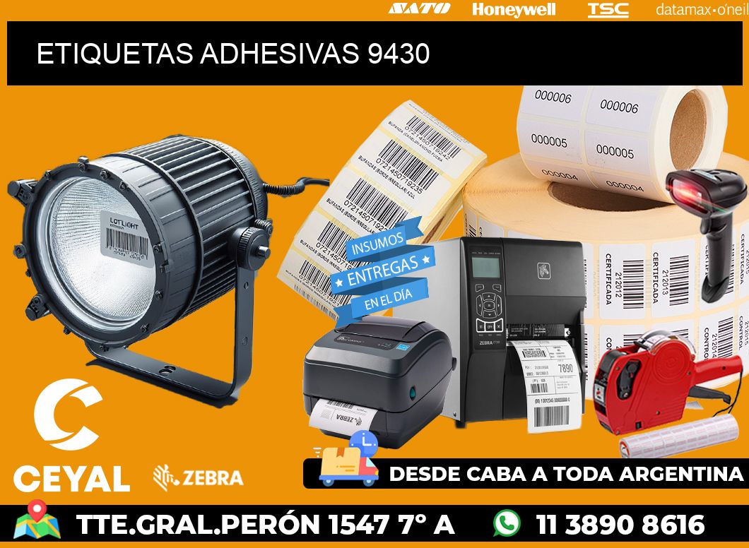 ETIQUETAS ADHESIVAS 9430