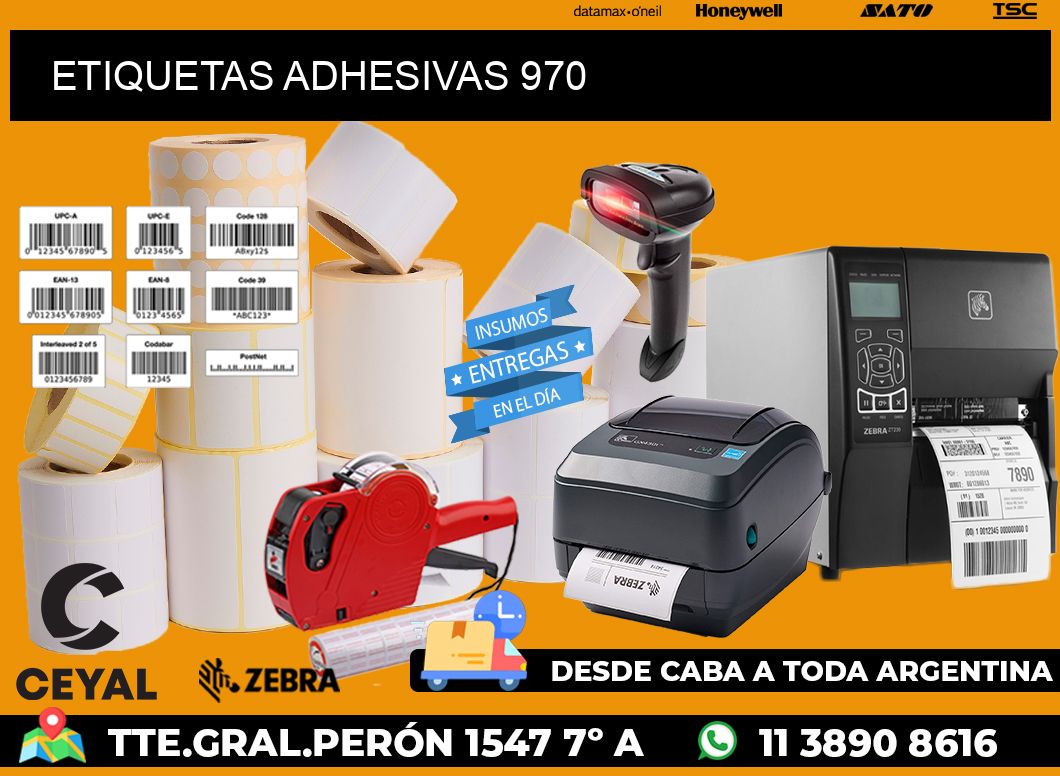 ETIQUETAS ADHESIVAS 970