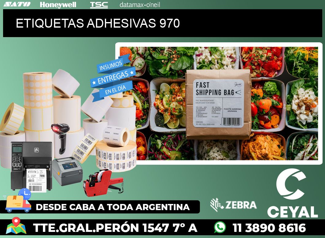 ETIQUETAS ADHESIVAS 970