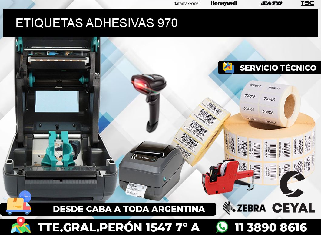 ETIQUETAS ADHESIVAS 970