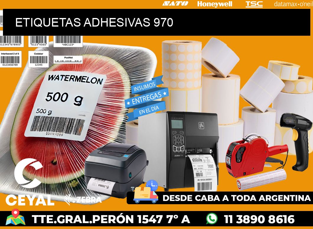 ETIQUETAS ADHESIVAS 970
