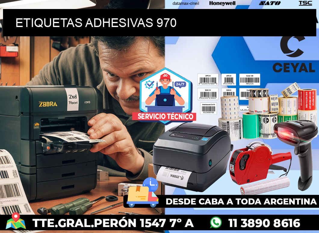 ETIQUETAS ADHESIVAS 970