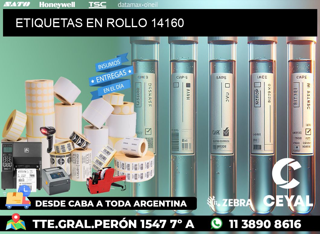 ETIQUETAS EN ROLLO 14160