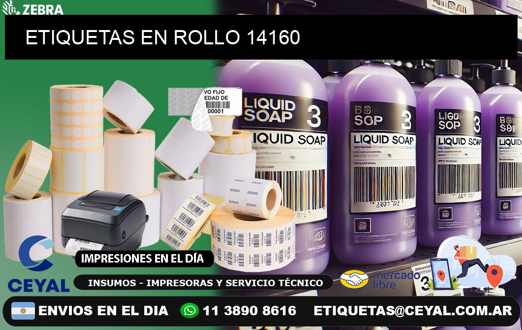 ETIQUETAS EN ROLLO 14160