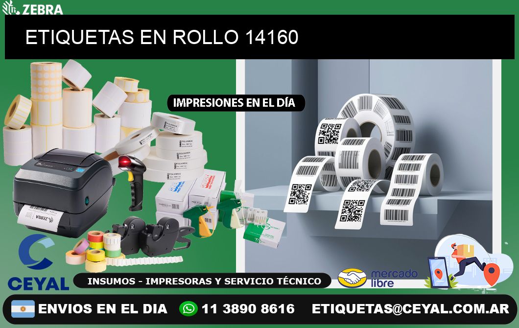 ETIQUETAS EN ROLLO 14160