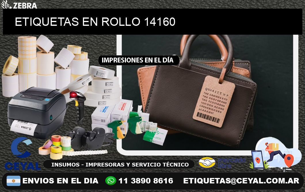 ETIQUETAS EN ROLLO 14160