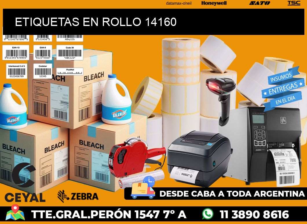 ETIQUETAS EN ROLLO 14160