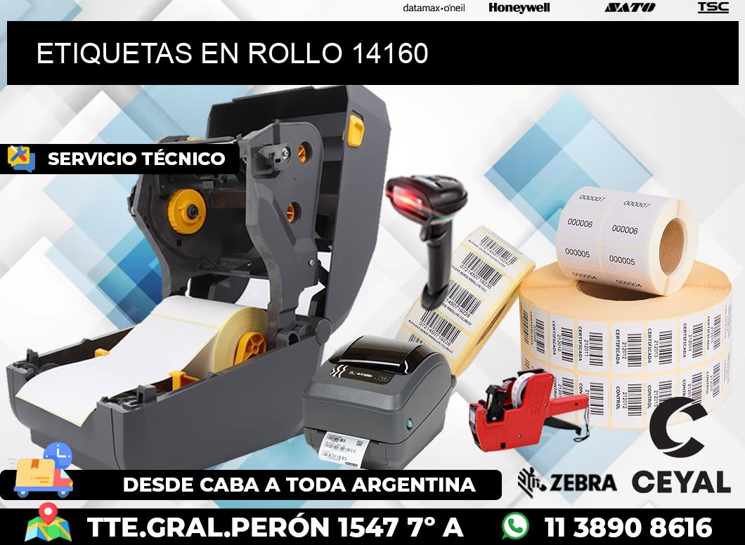 ETIQUETAS EN ROLLO 14160