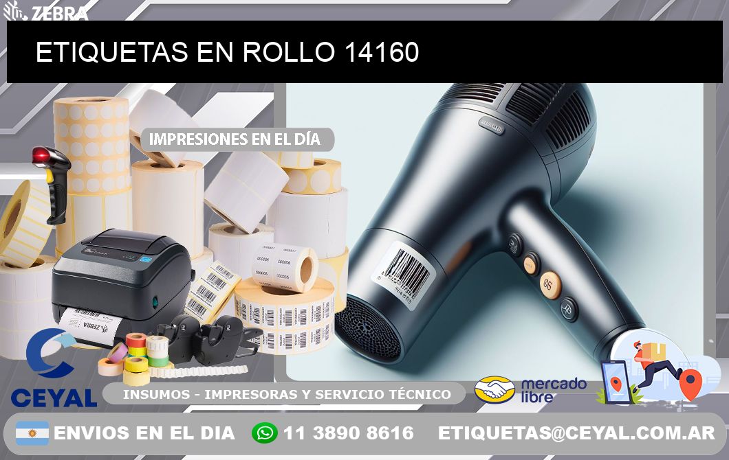 ETIQUETAS EN ROLLO 14160