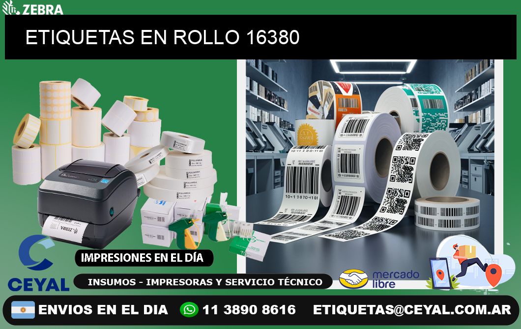 ETIQUETAS EN ROLLO 16380