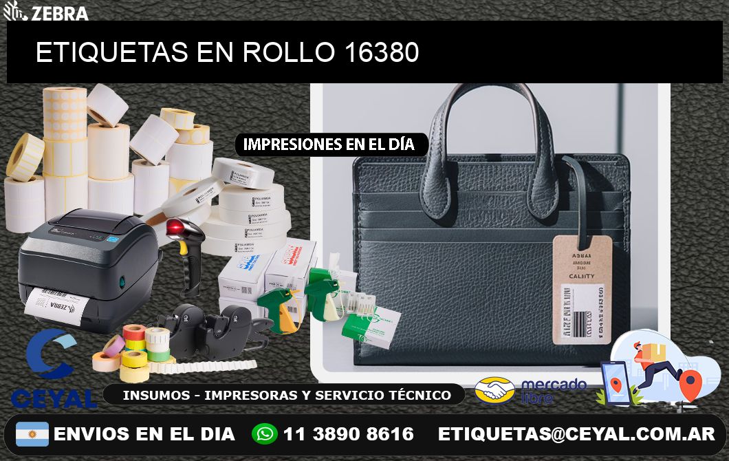 ETIQUETAS EN ROLLO 16380