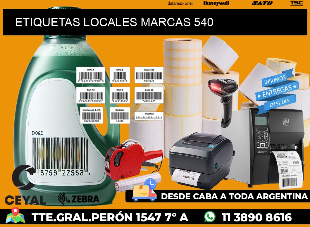 ETIQUETAS LOCALES MARCAS 540