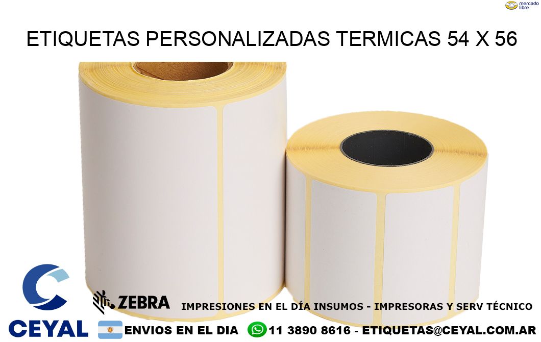 ETIQUETAS PERSONALIZADAS TERMICAS 54 x 56