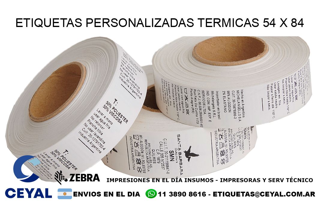 ETIQUETAS PERSONALIZADAS TERMICAS 54 x 84