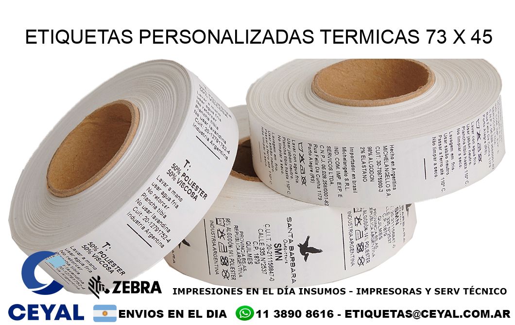 ETIQUETAS PERSONALIZADAS TERMICAS 73 x 45