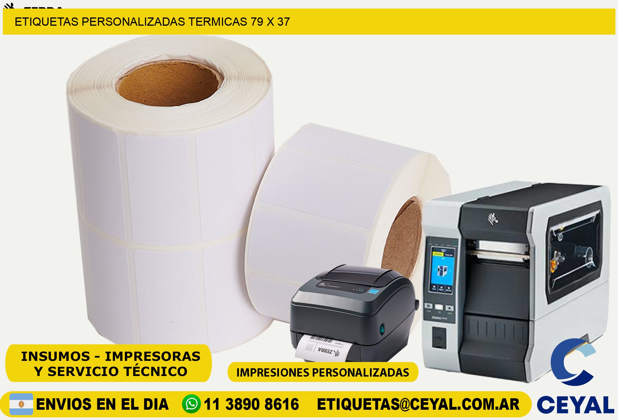 ETIQUETAS PERSONALIZADAS TERMICAS 79 x 37