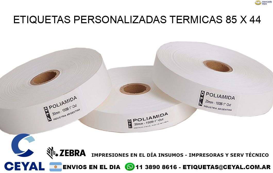 ETIQUETAS PERSONALIZADAS TERMICAS 85 x 44