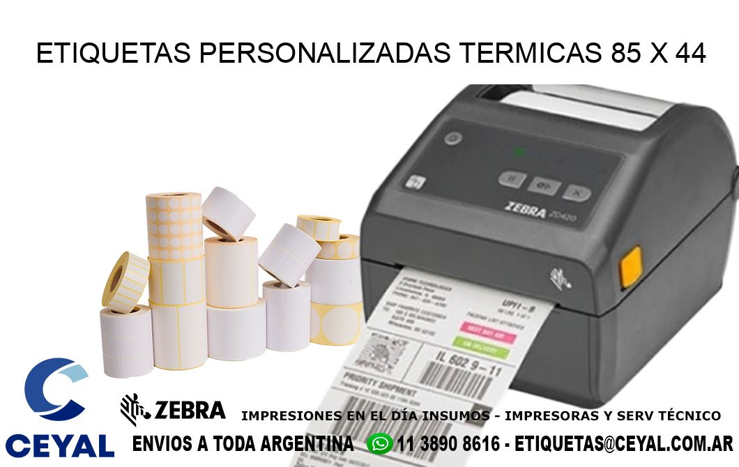 ETIQUETAS PERSONALIZADAS TERMICAS 85 x 44