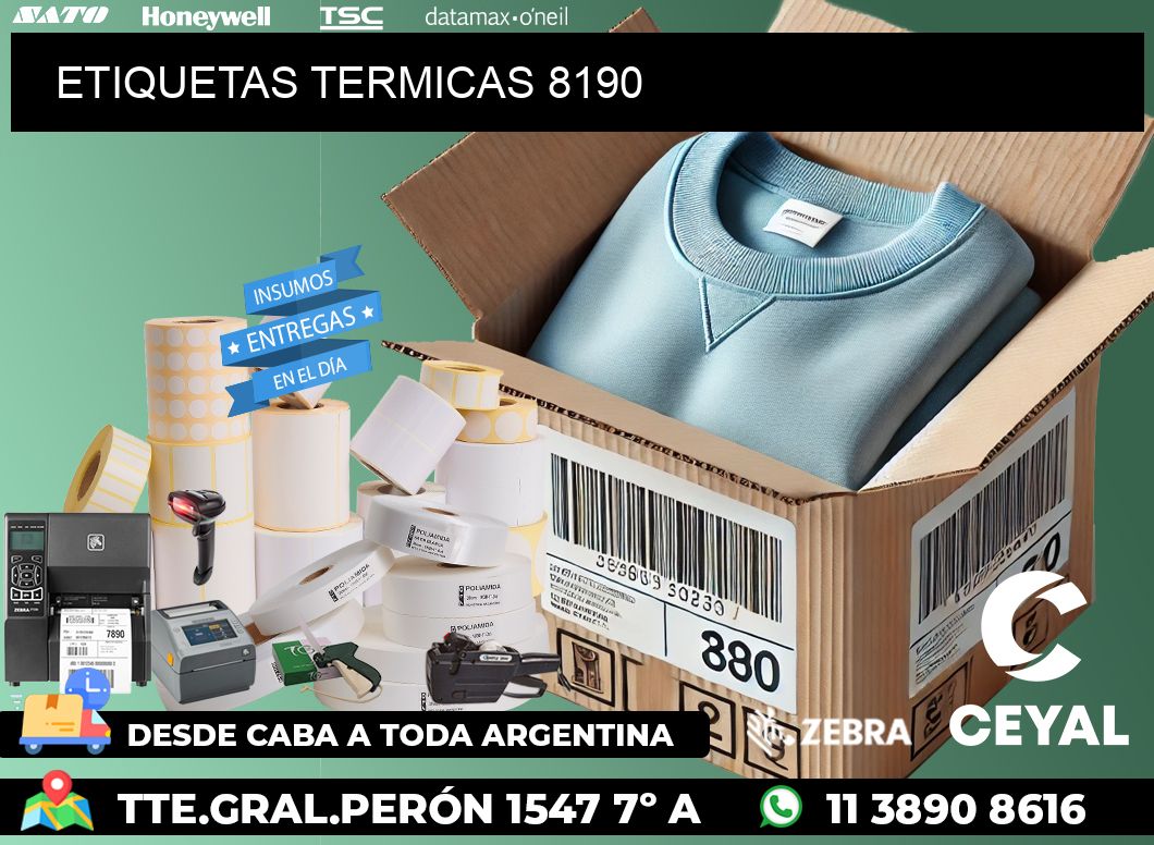 ETIQUETAS TERMICAS 8190