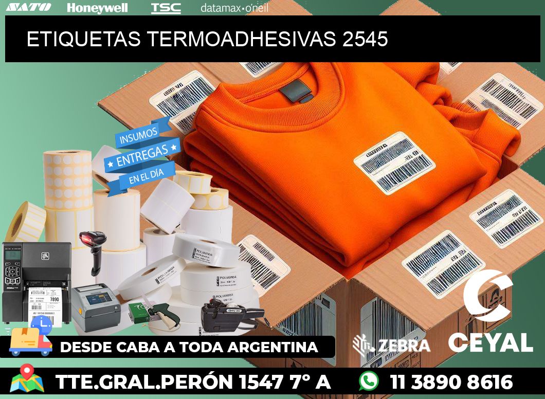 ETIQUETAS TERMOADHESIVAS 2545