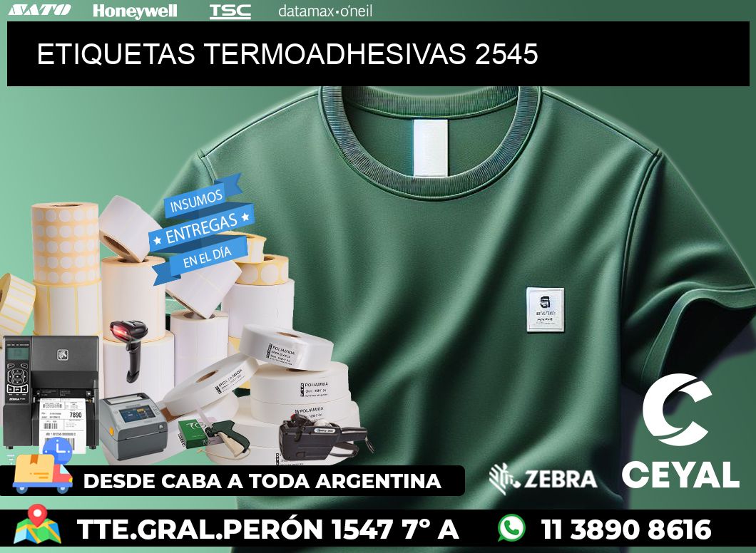 ETIQUETAS TERMOADHESIVAS 2545